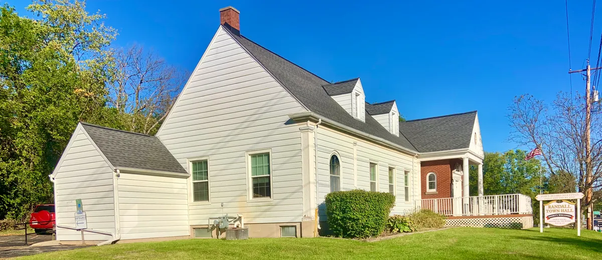Randall Town Hall, photographed in September 2024.